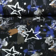 Sommersweat French Terry Graffiti Board Blau