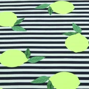 Sommersweat Streifen Neon Zitronen