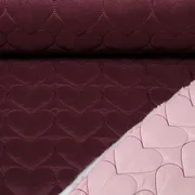 Steppstoff B-Trendy Wasserdicht Herzen Bordeaux