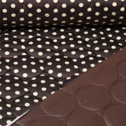 Steppstoff Quilt Kreise Punkte Braun Ecru