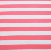 Stretch Frottee Blockstreifen Weiß Pink