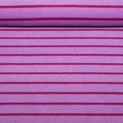 Stretch Frottee Streifen Rosa Fuchsia