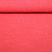 Strickjersey Uni Melange Melonenrot