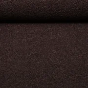 Sweat Bouclé Uni Dunkelbraun