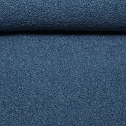 Sweat Bouclé Uni Jeansblau
