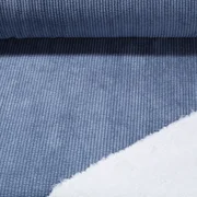 Teddy-Cord Doubleface Jeansblau