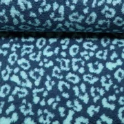 Teddyfleece Jacquard Leo Blau Türkis