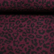 Teddyfleece Jacquard Leo Weinrot Schwarz