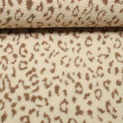 Teddyfleece Kleines Leomuster Beige Braun