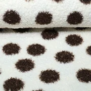Teddystoff B-Trendy Große Punkte Braun