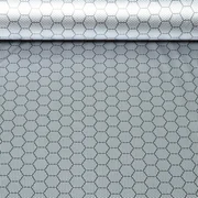 Thermo Futterstoff Waben Silber Schwarz
