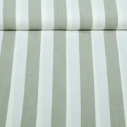 Viskose Blockstreifen 25mm Ecru Grün