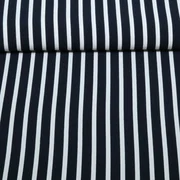 Viskose Crêpe Streifen Navy