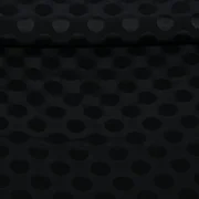 Viskose Jacquard Punkte Schwarz