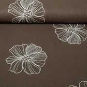 Viskoseleinen Stickerei Blumen Braun