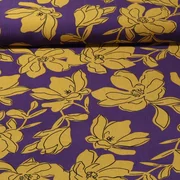 Viskose Popeline Blüten Lila