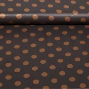 Viskose-Satin Punkte Espresso Bronze