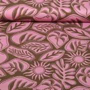 Viskose-Stretch Tropical Garden Khaki