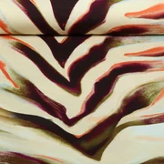 Viskosejersey Digitaldruck Zebra Beige
