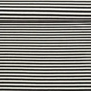 Viskosejersey Streifen 5mm Weiß Schwarz