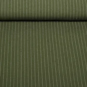 Viskoseleinen Slub Streifen Dunkelgrün