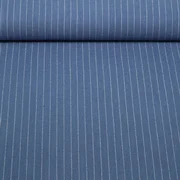 Viskoseleinen Slub Streifen Jeansblau