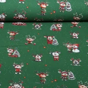 Weihnachtsjersey Fröhliche Rentiere Grün