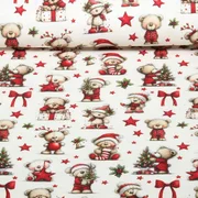 Weihnachtsjersey  Weihnachtsbären Ecru