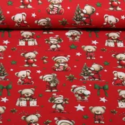 Weihnachtsjersey Weihnachtsbären Rot