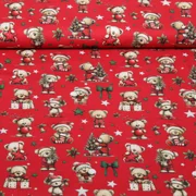 Weihnachtspopeline Bärchen Rot
