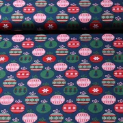 Weihnachtspopeline Kugeln Blau