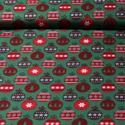 Weihnachtspopeline Kugeln Grün