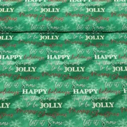 Weihnachtspopeline Merry Christmas Grün