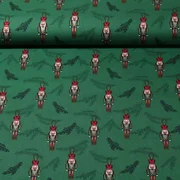 Weihnachtspopeline Nussknacker Zweige Tannengrün
