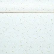 Weihnachtspopeline Sterne Punkte Ecru Gold