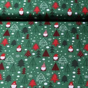 Weihnachtspopeline Zwerge und Bäume Grün
