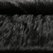 Zottel-Kunstfell Uni Schwarz
