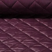 Steppstoff Rauten Uni Aubergine