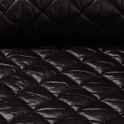 Steppstoff Rauten Uni Schwarz