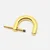 D-Ring, gold, 12mm, offen
