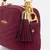 Schultertasche Adora Tassel Quaste Kunstleder Used bordeaux rot