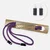 Kordel 5 mm mit silber Enden Länge 115cm Violett