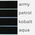 Gummiband 40 mm mit butem Rand, army, petrol, kobalt, aqua