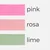 Gummiband Meliert 40 mm, pink, rosa, lime