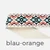 Gurtband Ethno, 48mm, Meterware, blau-orange