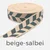 Gurtband Herringbone, 38mm, Meterware, beige-salbei