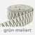 Gurtband ZickZack, 38mm, Meterware, grün-meliert