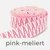 Gurtband ZickZack, 38mm, Meterware, pink-meliert