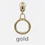 Zipper Ring-Anhänger für 4 mm Raupe Gold