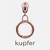 Zipper Ring 6,5 mm Raupe Kupfer